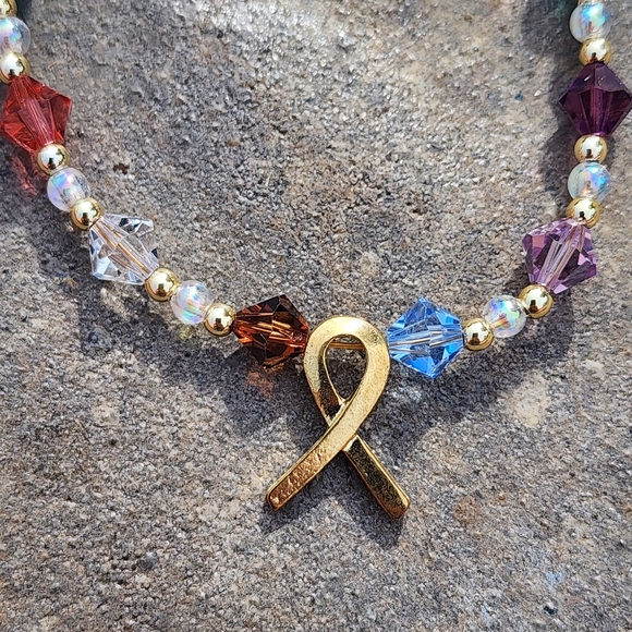 Jewelry cancer awareness bracelet with meaning of colors - Picture 3 of 6